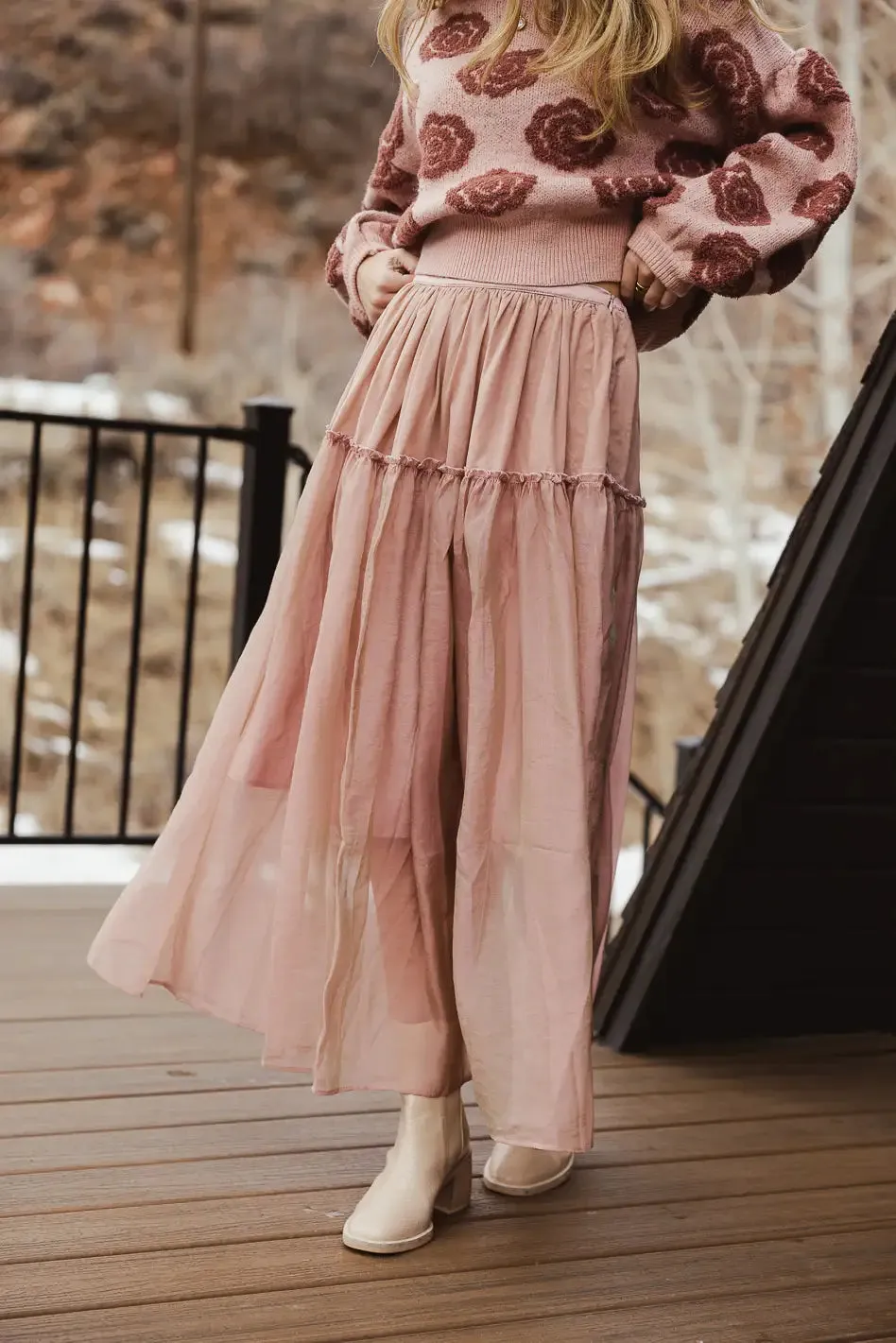 Terrin Tulle Skirt in Mauve - FINAL SALE sold by bohme product image thumbnail 2