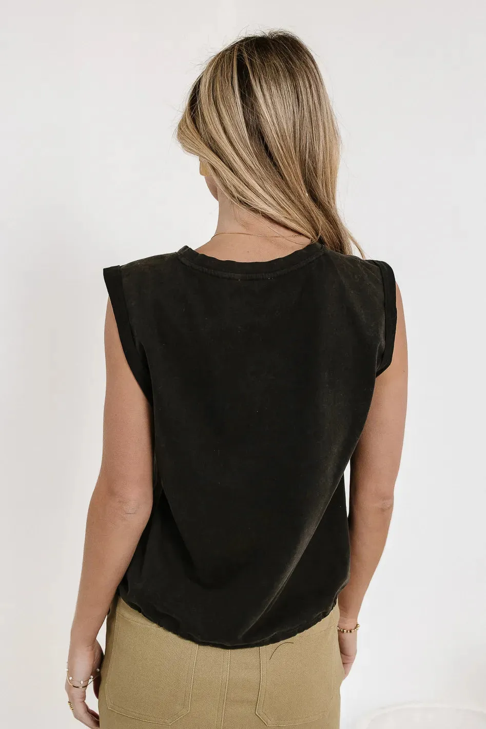 Jax Drawstring Tee in Black - FINAL SALE sold by bohme product image thumbnail 3