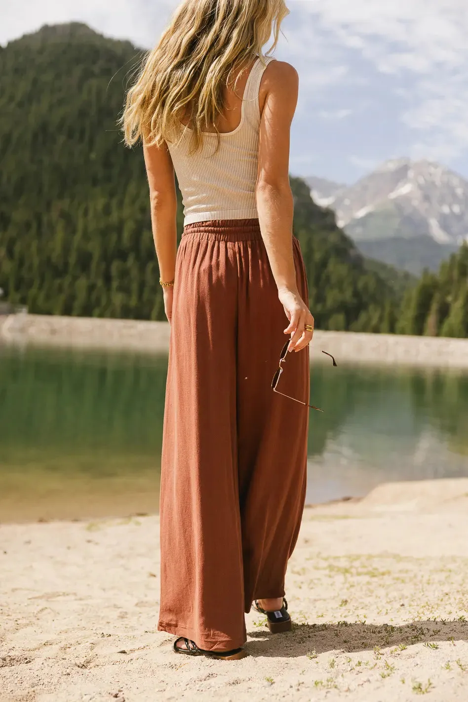 Nico Wide Leg Pants in Rust - FINAL SALE sold by bohme product image thumbnail 3