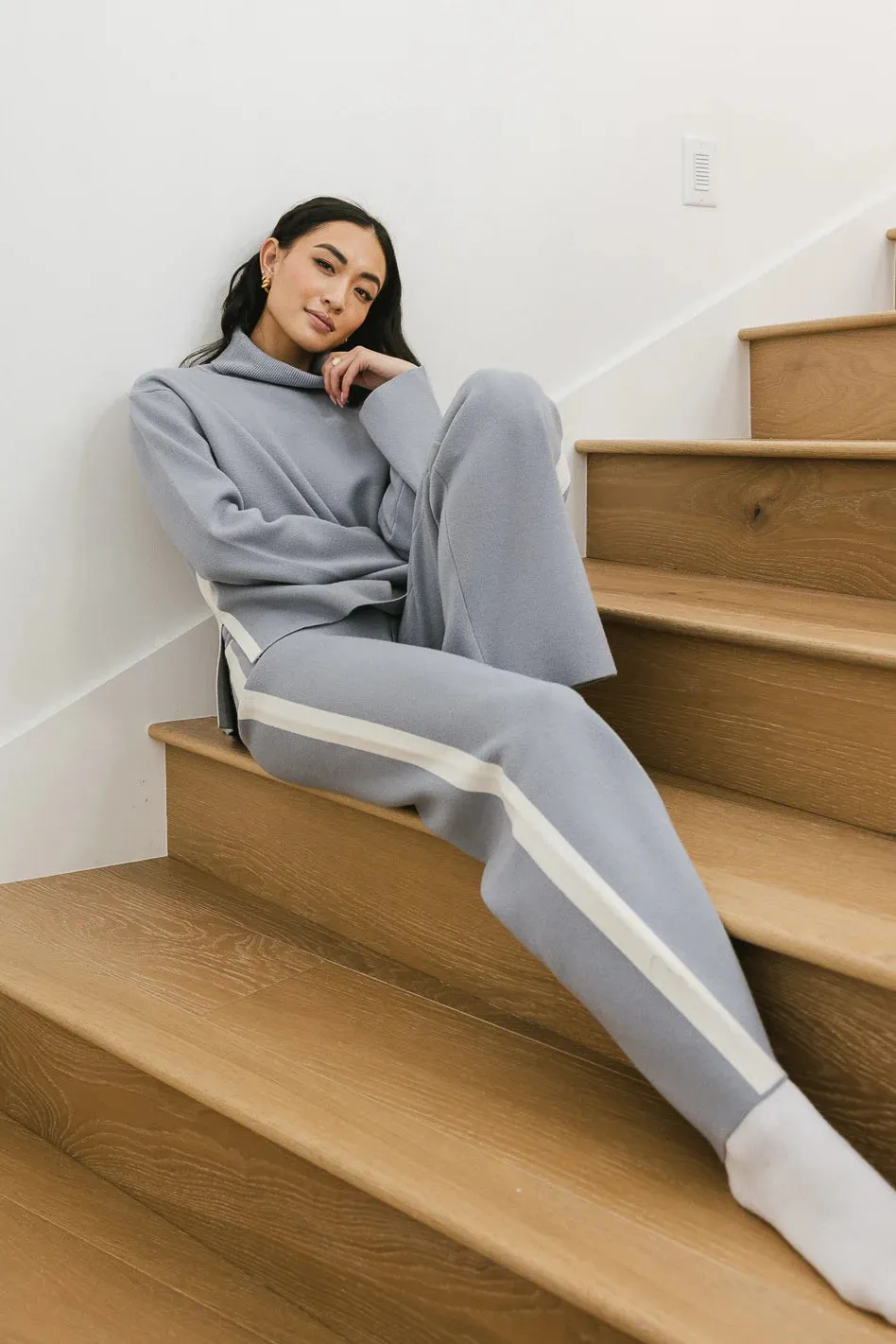 Kiara Knit Pants in Blue - FINAL SALE sold by bohme product image thumbnail 3