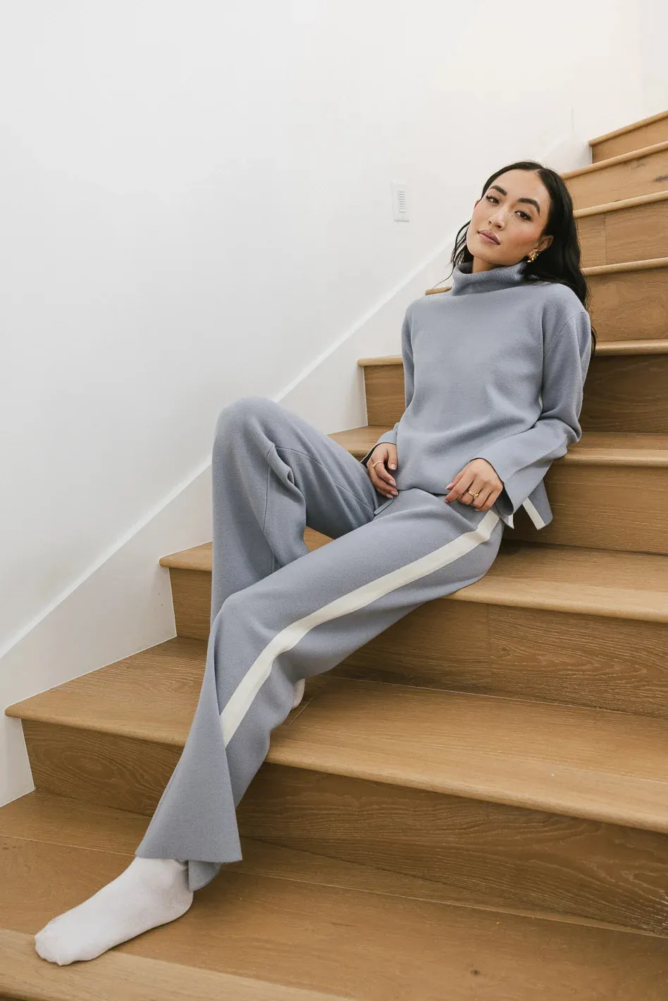 Kiara Knit Pants in Blue - FINAL SALE sold by bohme product image thumbnail 4