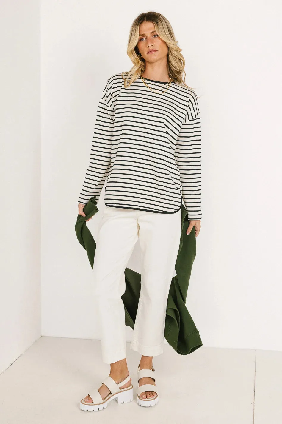 Farah Striped Top in Green - FINAL SALE sold by bohme product image thumbnail 5