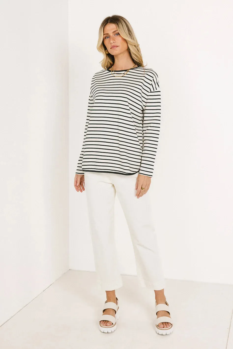 Farah Striped Top in Green - FINAL SALE sold by bohme product image thumbnail 2