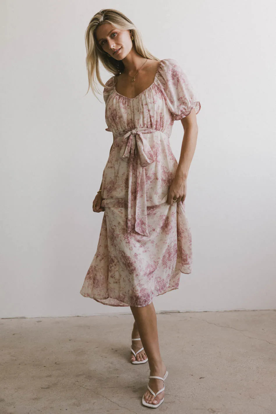 Janie Waist Tie Midi Dress - FINAL SALE sold by bohme product image thumbnail 5