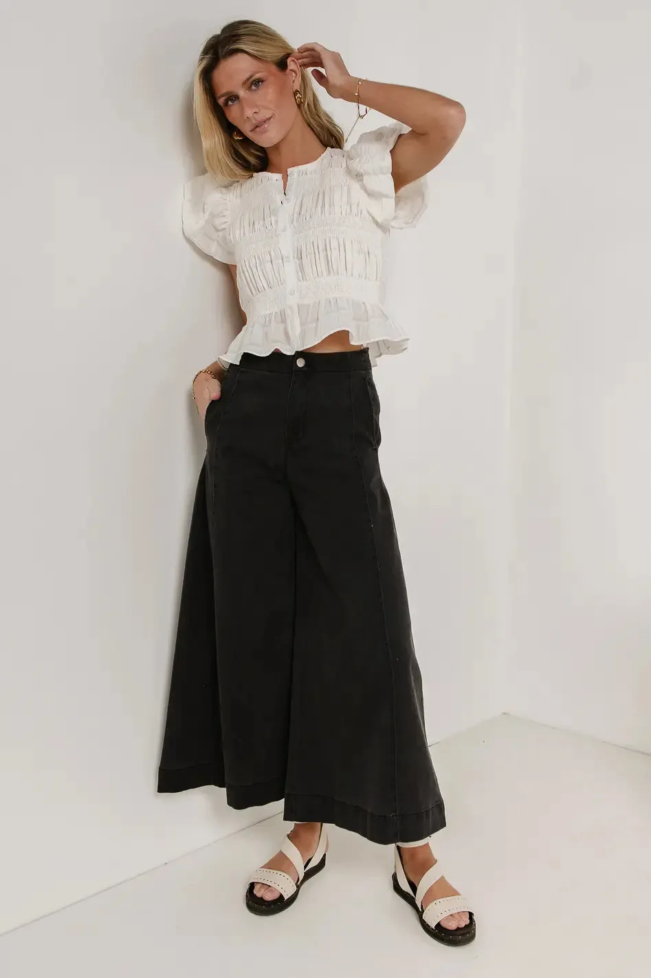 Rue Wide Leg Jeans in Black sold by bohme product image thumbnail 2