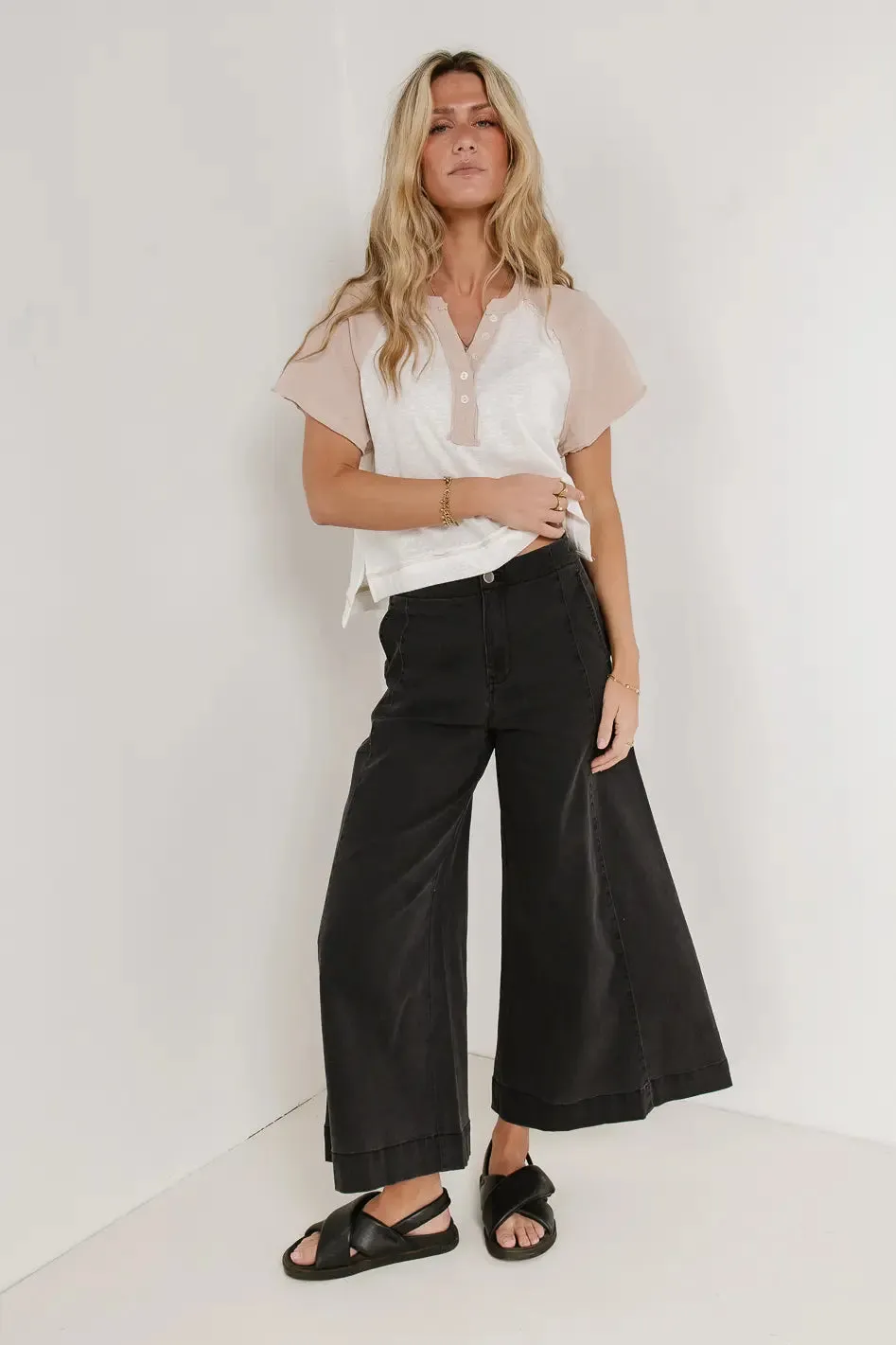 Rue Wide Leg Jeans in Black sold by bohme product image thumbnail 4
