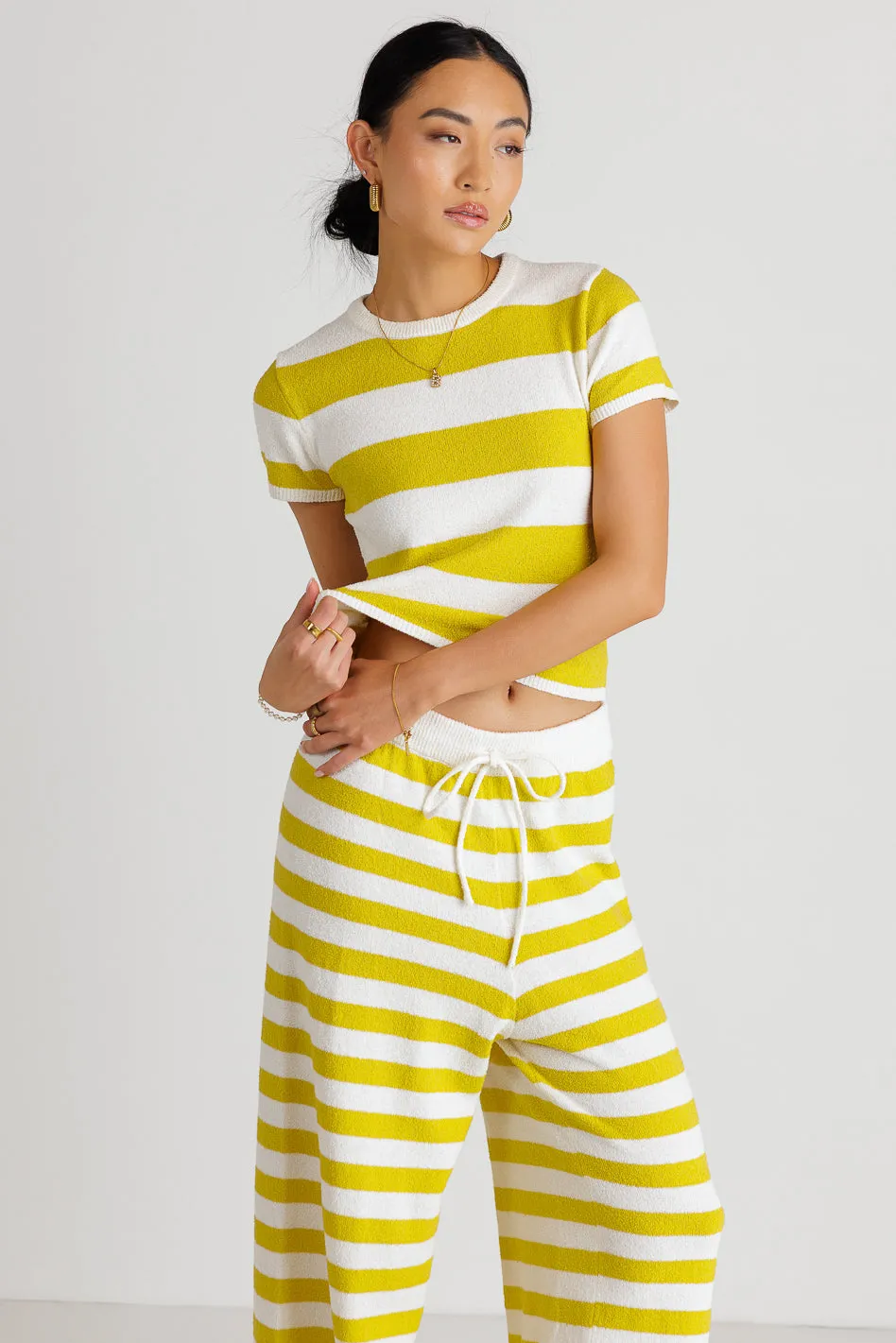 Charly Striped Top in Yellow - FINAL SALE sold by bohme product image thumbnail 3