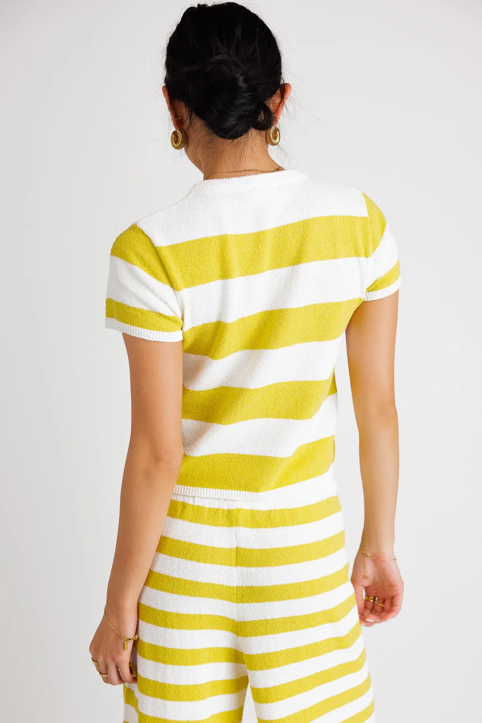 Charly Striped Top in Yellow - FINAL SALE sold by bohme product image thumbnail 5