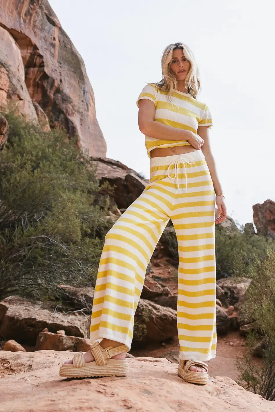 Charly Striped Top in Yellow - FINAL SALE sold by bohme product image thumbnail 2