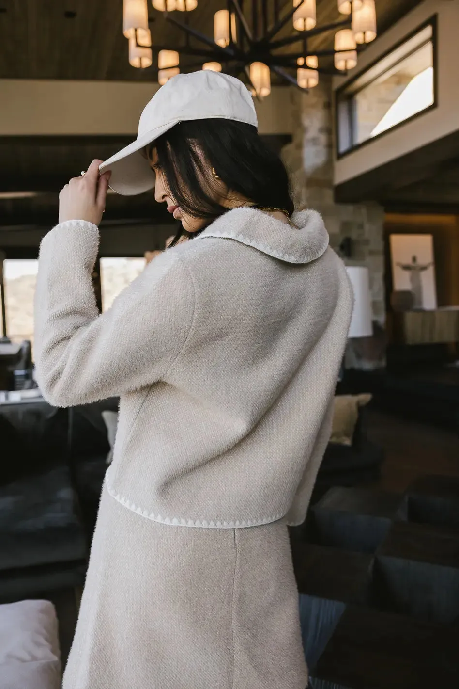 Lola Fuzzy Jacket in Tan sold by bohme product image thumbnail 3