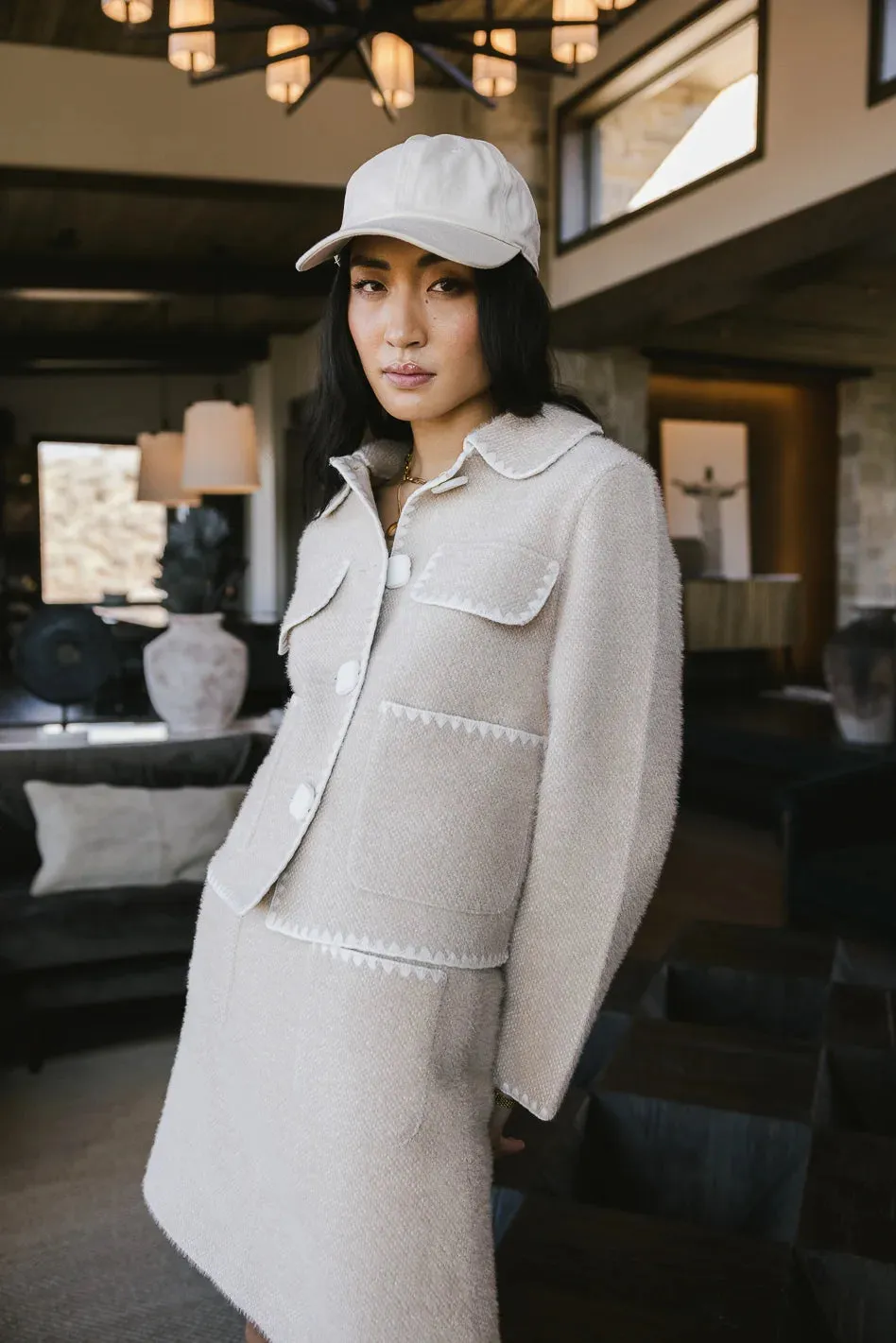 Lola Fuzzy Jacket in Tan sold by bohme product image thumbnail 4