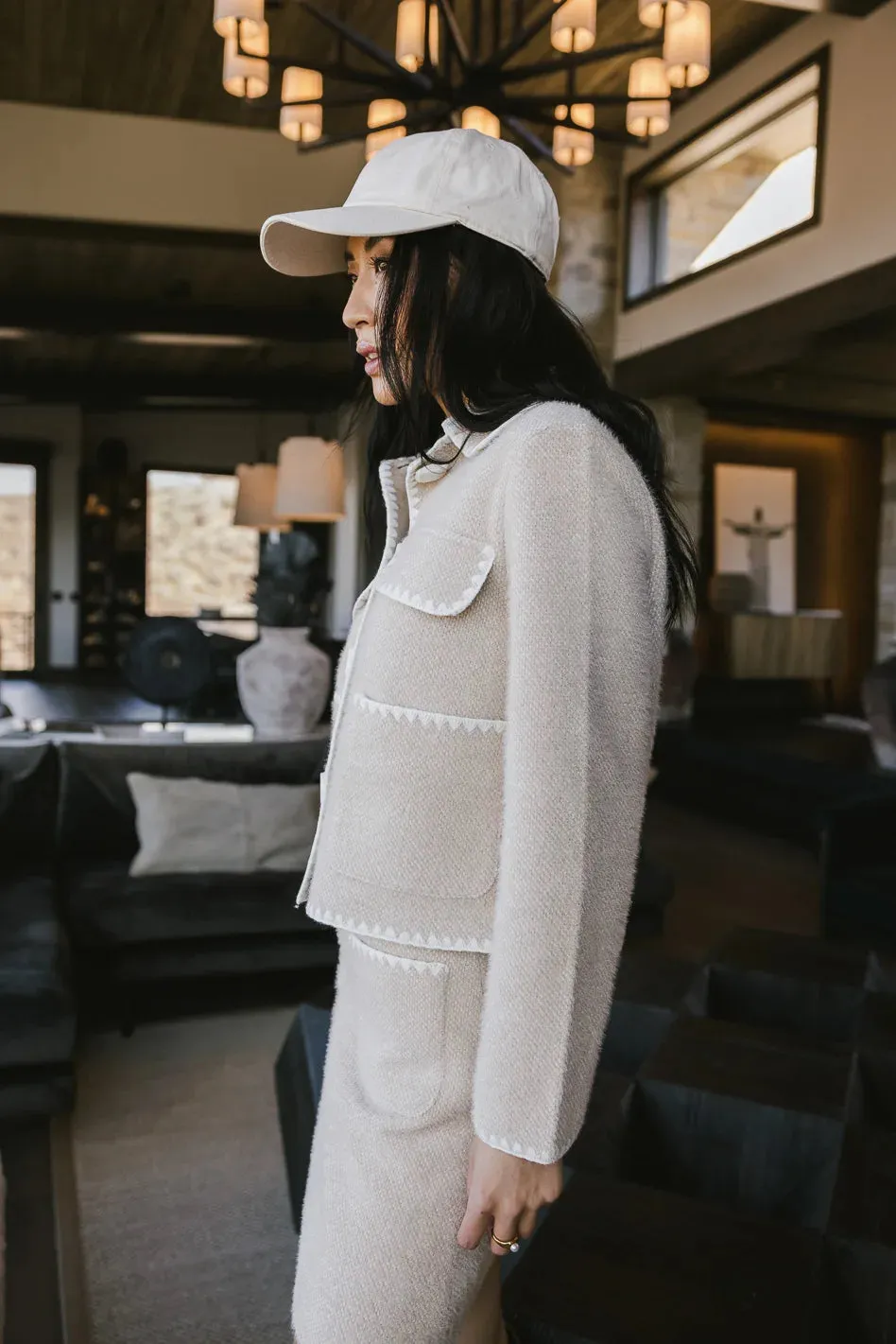 Lola Fuzzy Jacket in Tan sold by bohme product image thumbnail 5