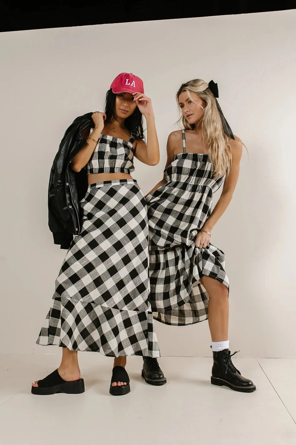 Jasmine Plaid Crop Top - FINAL SALE sold by bohme product image thumbnail 3