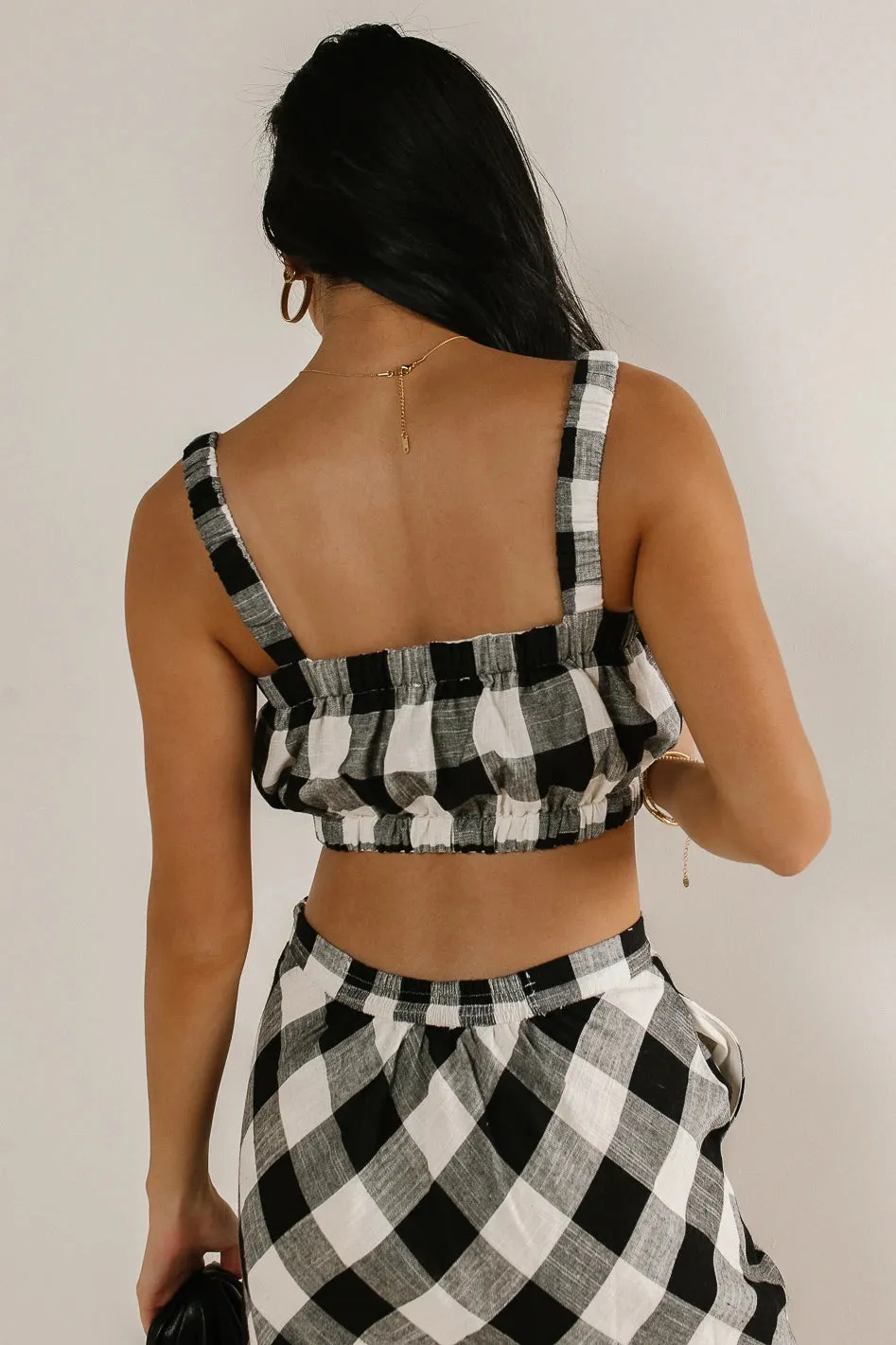 Jasmine Plaid Crop Top - FINAL SALE sold by bohme product image thumbnail 4