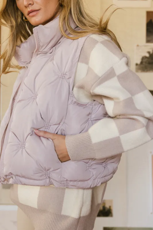 Sammy Puffer Vest in Rose - FINAL SALE sold by bohme