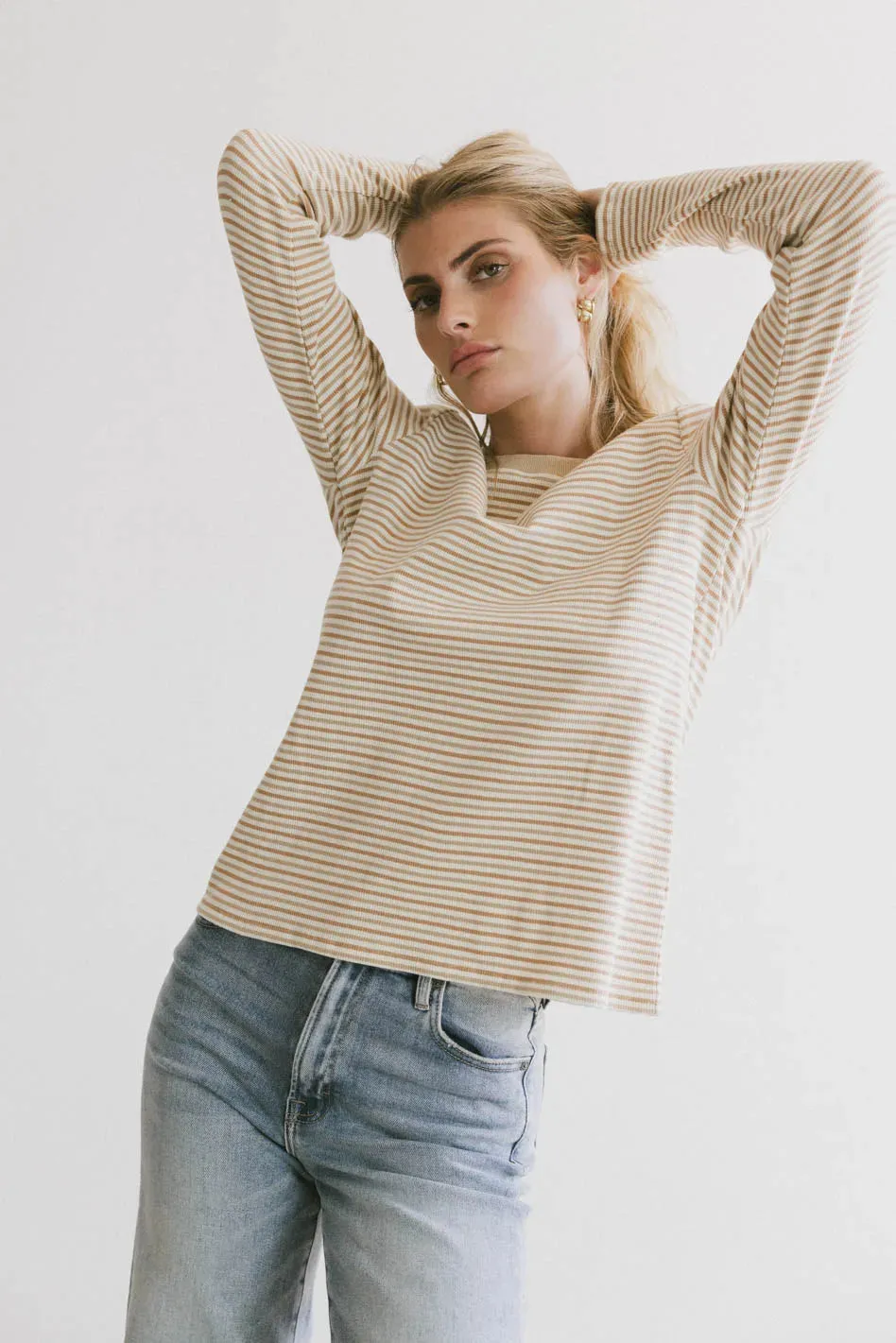 August Striped Ribbed Top - FINAL SALE sold by bohme product image thumbnail 2