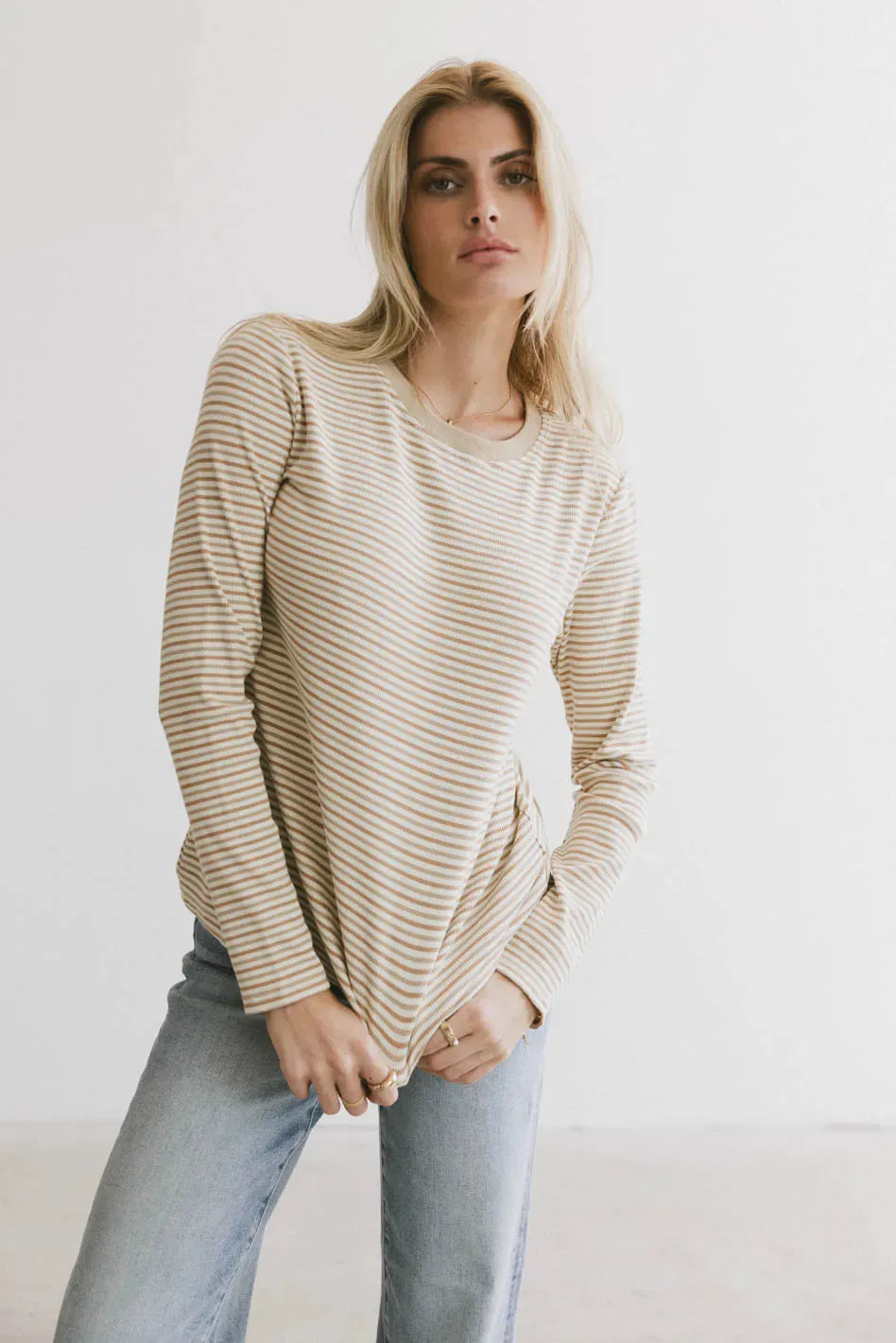 August Striped Ribbed Top - FINAL SALE sold by bohme