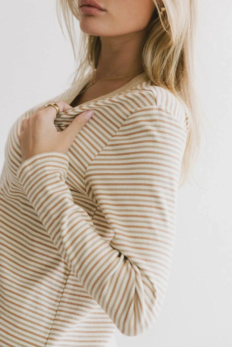August Striped Ribbed Top - FINAL SALE sold by bohme product image thumbnail 3