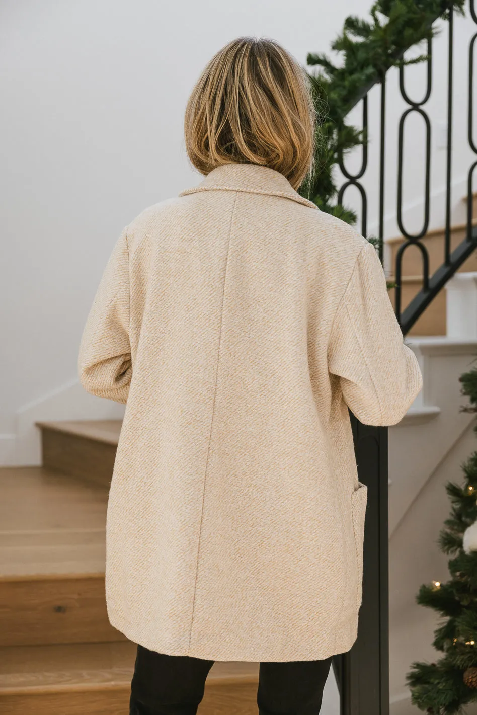 Ava Wool Blend Jacket in Tan - FINAL SALE sold by bohme product image thumbnail 4