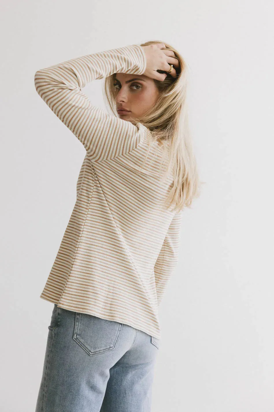 August Striped Ribbed Top - FINAL SALE sold by bohme product image thumbnail 4