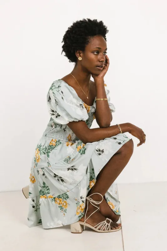 Mariko Smocked Floral Dress - FINAL SALE sold by bohme