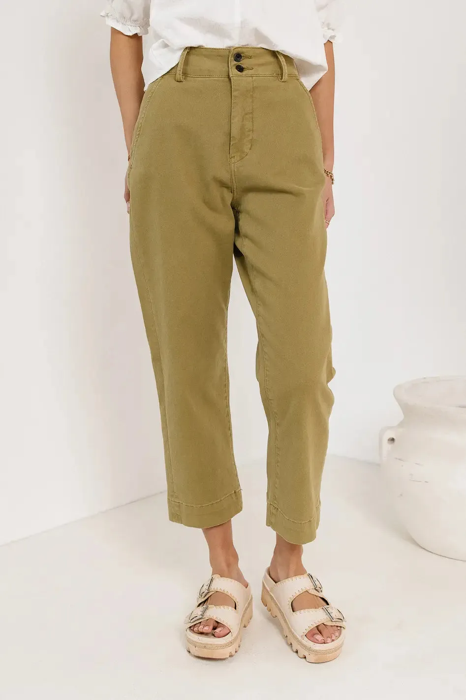 Bella Straight Leg Jeans in Moss - FINAL SALE sold by bohme