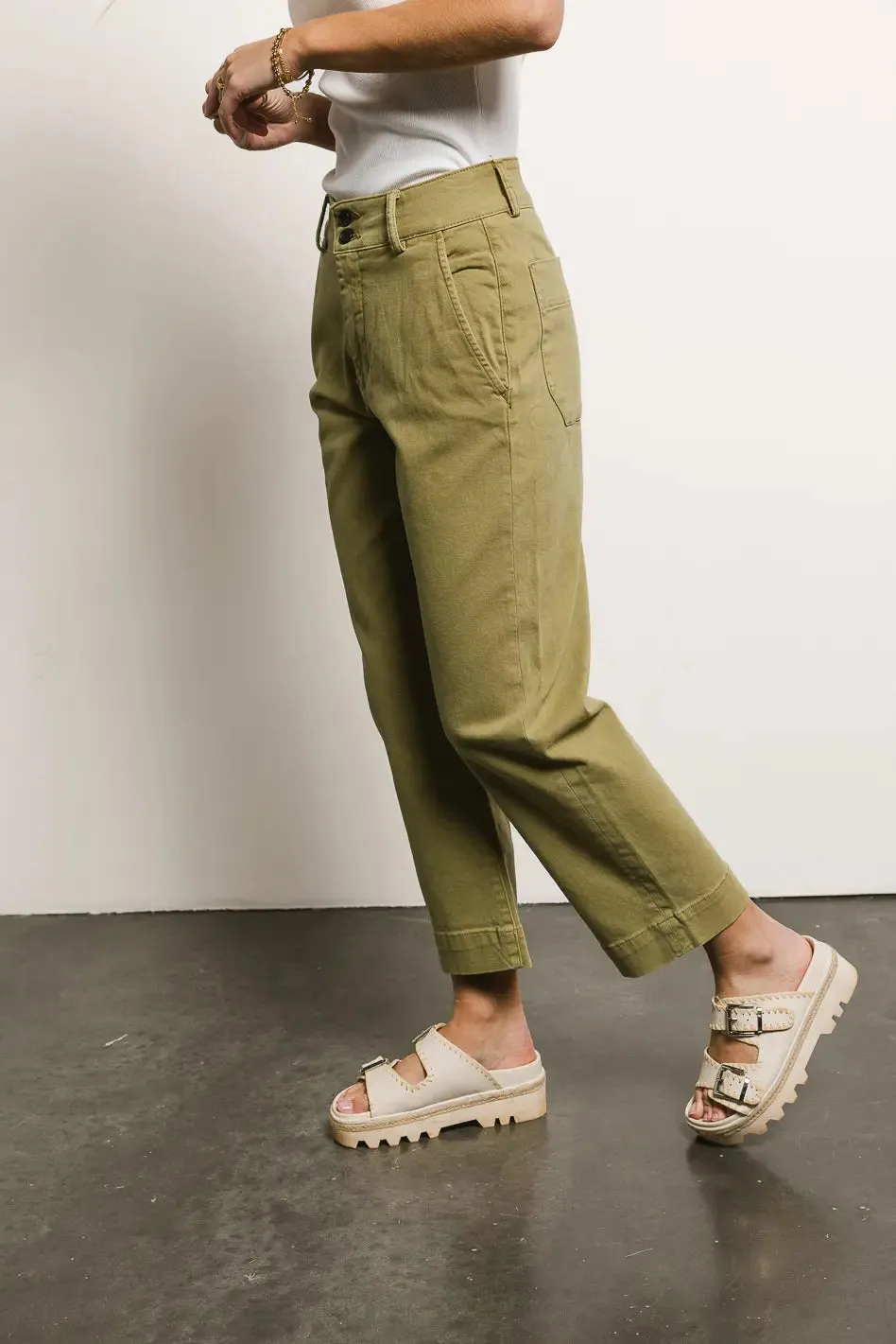 Bella Straight Leg Jeans in Moss - FINAL SALE sold by bohme product image thumbnail 4