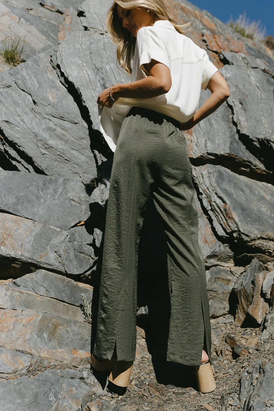 Mindy Pants in Olive - FINAL SALE sold by bohme product image thumbnail 4