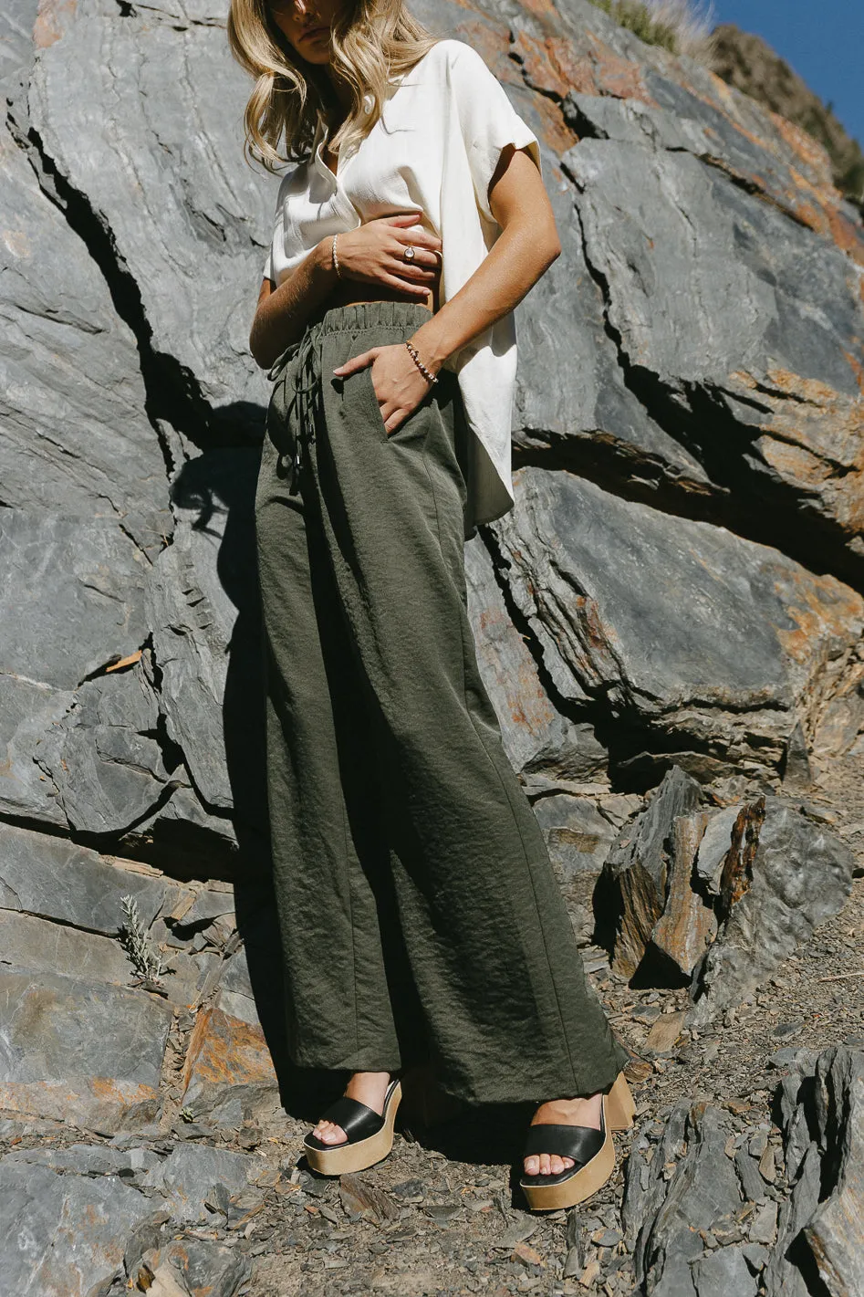 Mindy Pants in Olive - FINAL SALE sold by bohme product image thumbnail 2