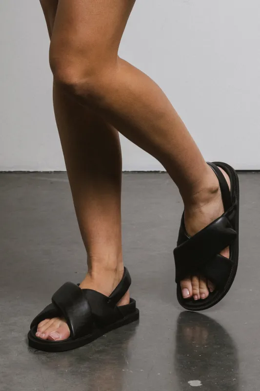 Delta Flat Sandals in Black sold by bohme