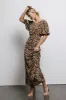 Zuri Floral Dress in Mocha sold by bohme
