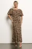 Zuri Floral Dress in Mocha sold by bohme
