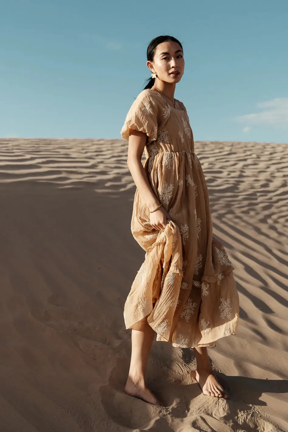 Fool For You Midi Dress in Camel - FINAL SALE sold by bohme product image thumbnail 4