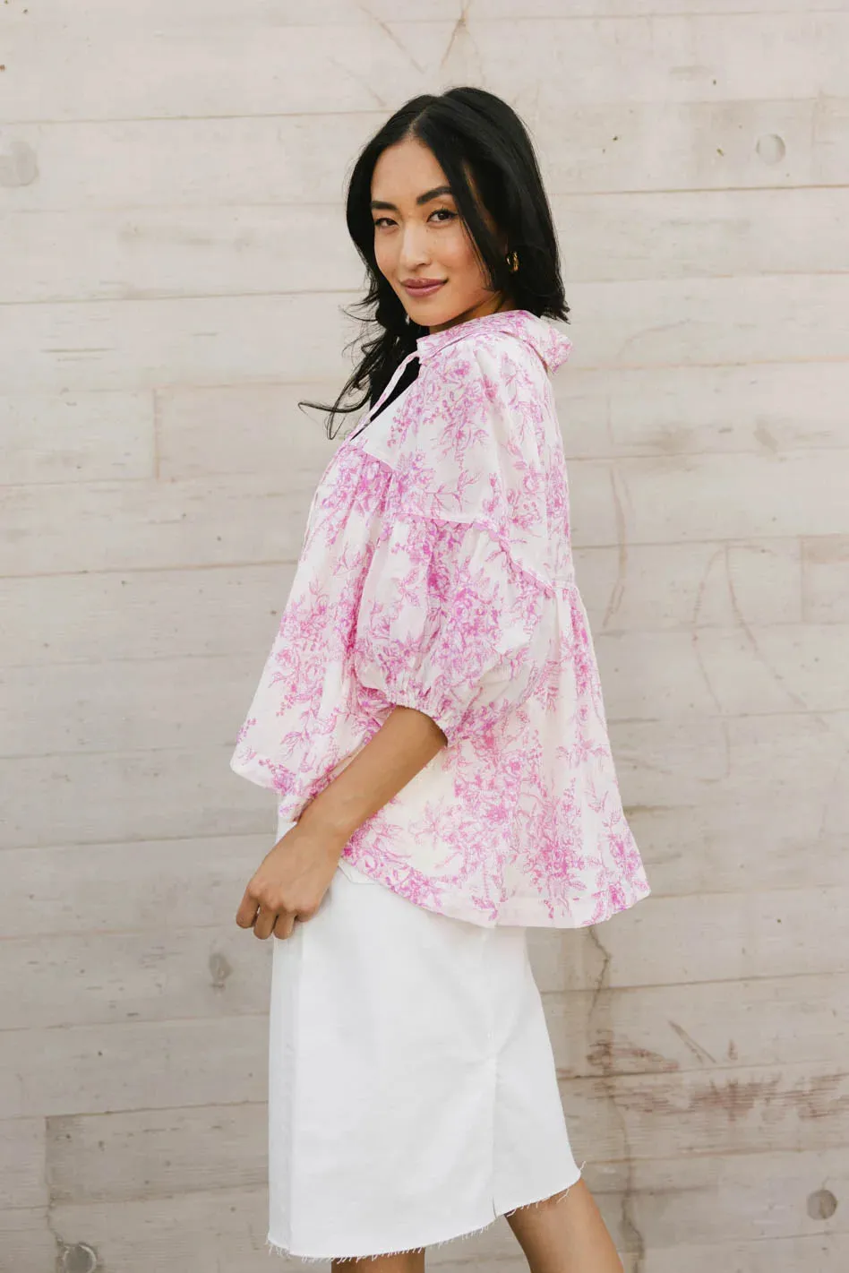Madison Floral Blouse in Pink - FINAL SALE sold by bohme product image thumbnail 2