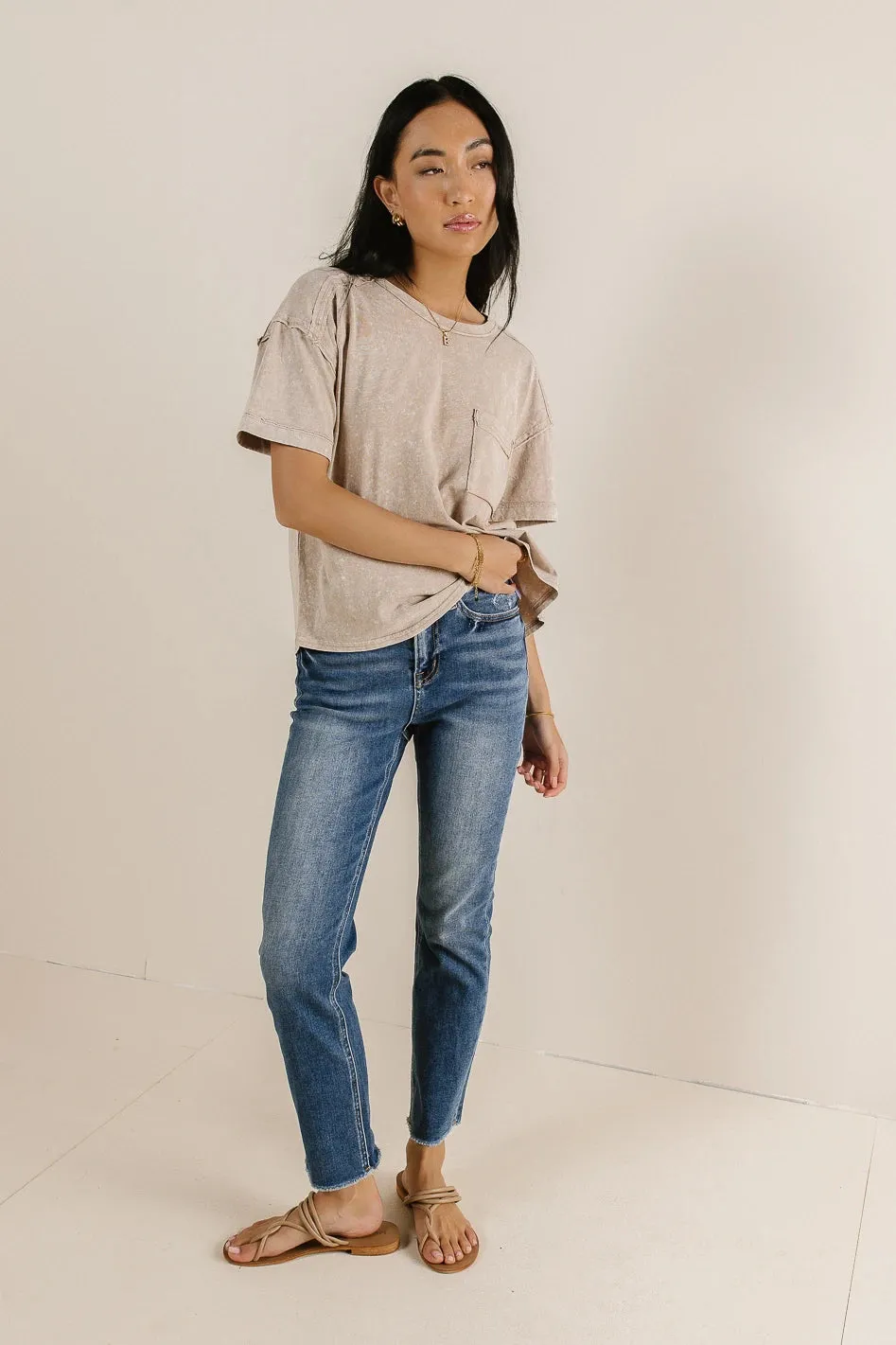 Elowyn Straight Leg Jeans in Medium Wash - FINAL SALE sold by bohme product image thumbnail 4