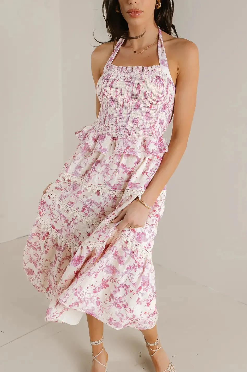 Haddie Floral Dress in Pink - FINAL SALE sold by bohme product image thumbnail 3