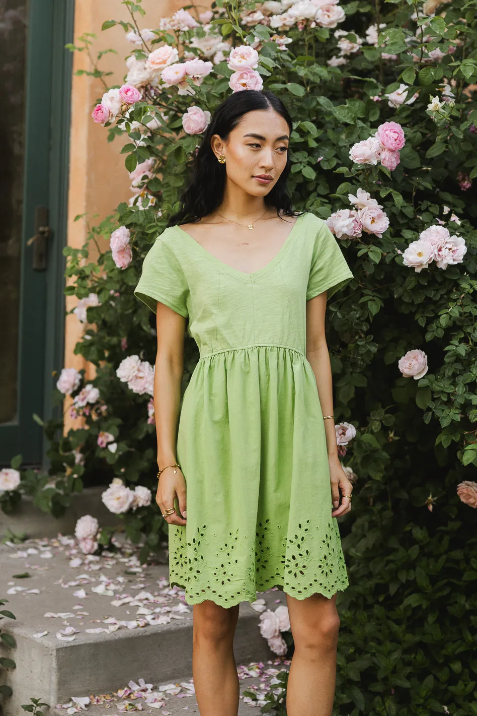 Aria Eyelet Lace Mini in Green - FINAL SALE sold by bohme product image thumbnail 5