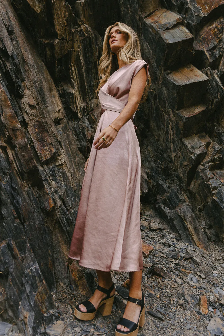 Rosalind Midi Dress in Mauve - FINAL SALE sold by bohme product image thumbnail 3