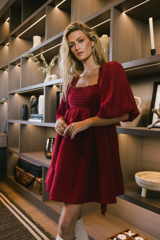 Tanya Mini Dress in Red - FINAL SALE sold by bohme