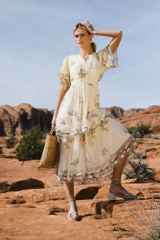 Kelsey Embroidered Mesh Dress - FINAL SALE sold by bohme