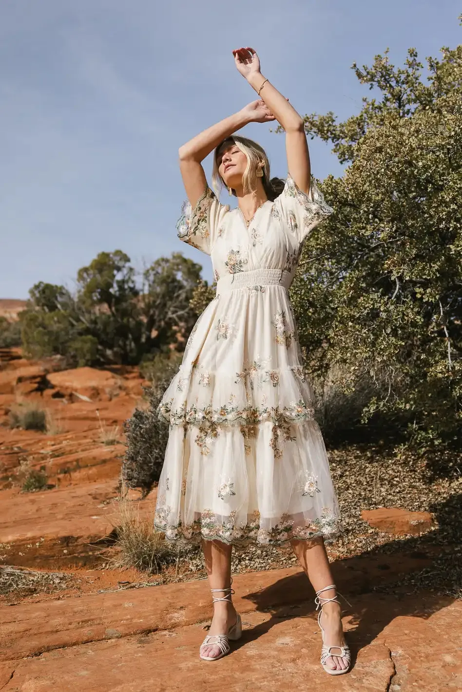 Kelsey Embroidered Mesh Dress - FINAL SALE sold by bohme product image thumbnail 4
