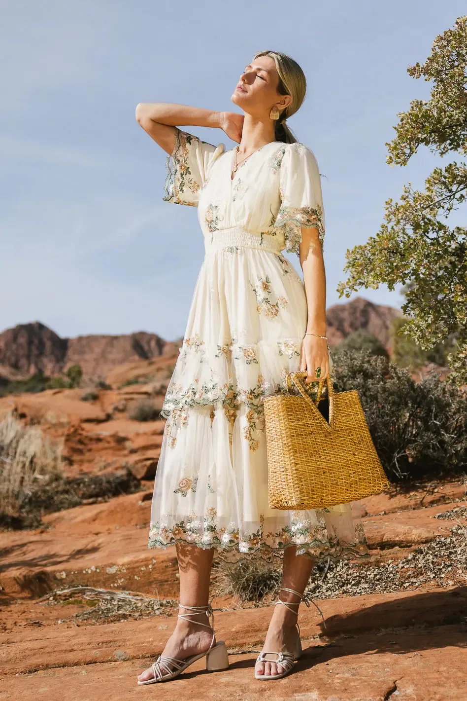 Kelsey Embroidered Mesh Dress - FINAL SALE sold by bohme product image thumbnail 3