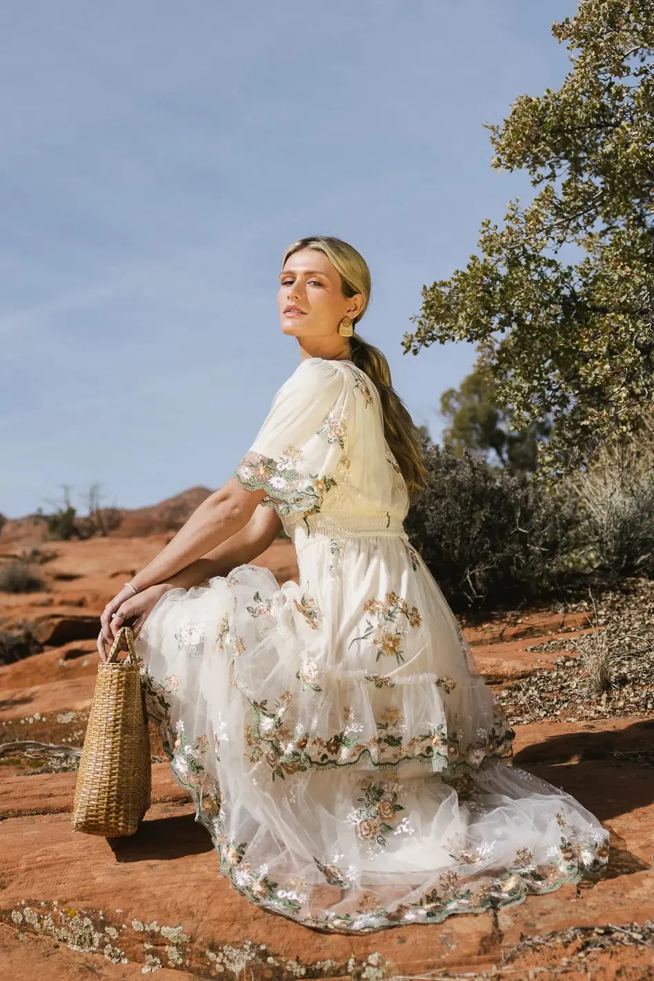 Kelsey Embroidered Mesh Dress - FINAL SALE sold by bohme product image thumbnail 2