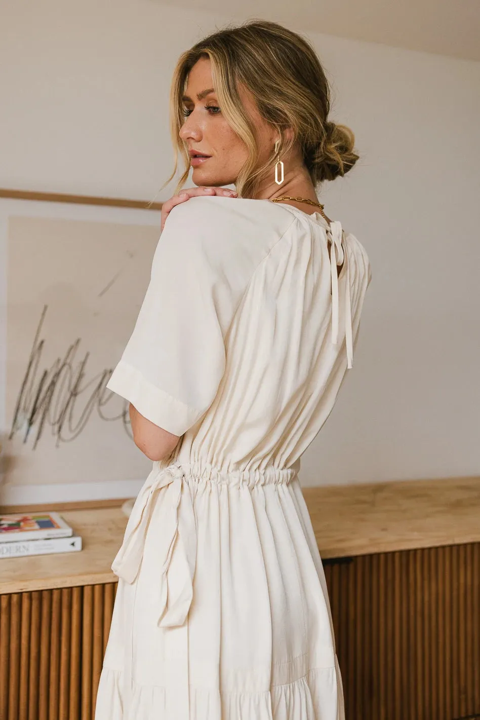 Sadie Midi Dress in Beige - FINAL SALE sold by bohme product image thumbnail 2