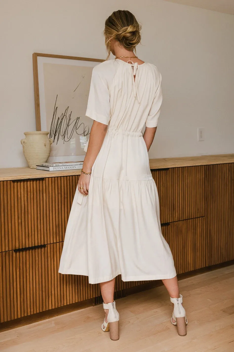 Sadie Midi Dress in Beige - FINAL SALE sold by bohme product image thumbnail 3