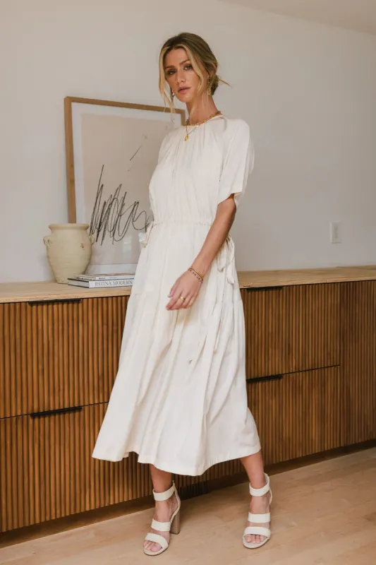 Sadie Midi Dress in Beige - FINAL SALE sold by bohme