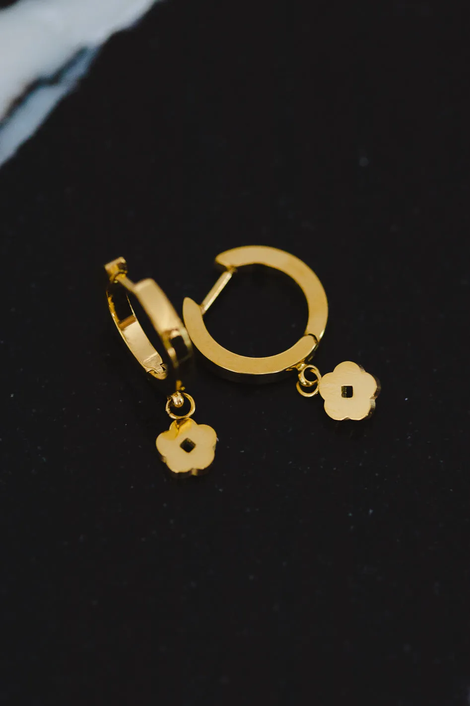 Daisy Hoop Earrings sold by bohme