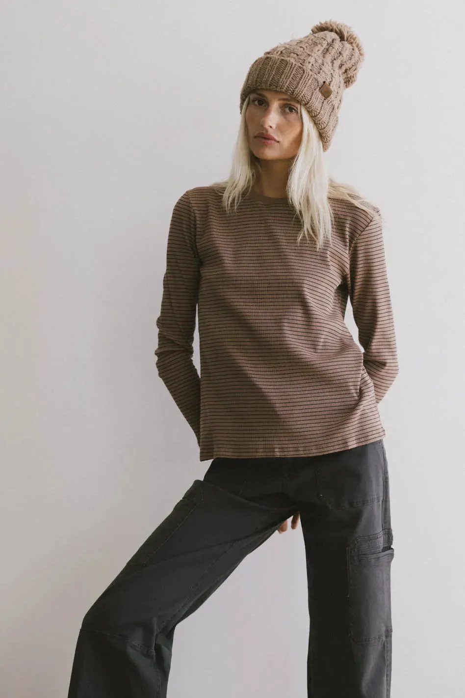 Erin Striped Top in Brown - FINAL SALE sold by bohme product image thumbnail 2