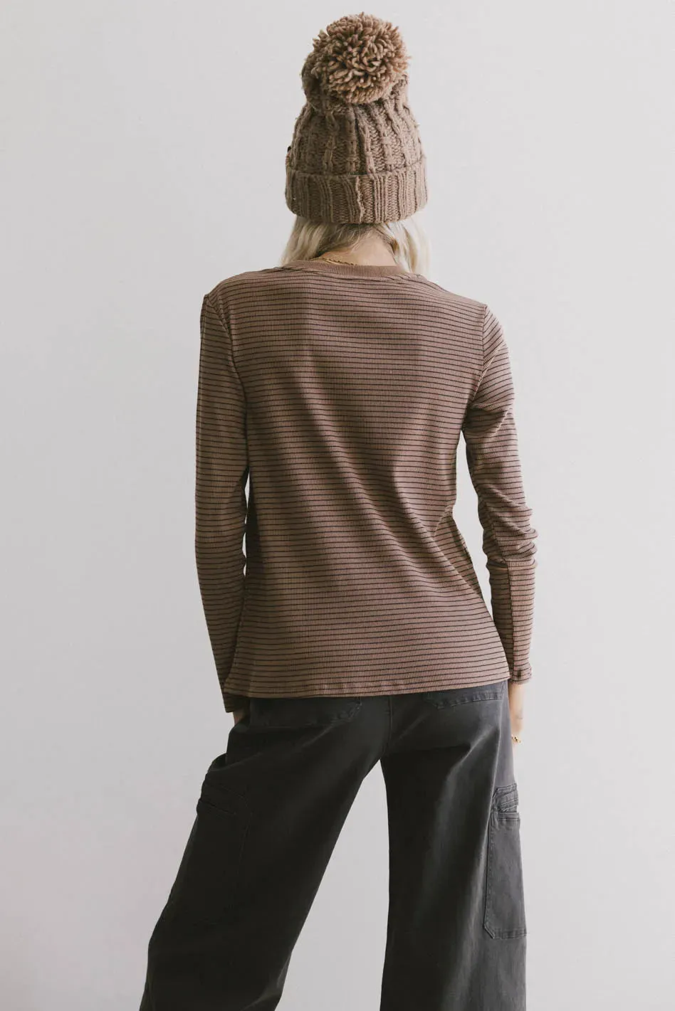 Erin Striped Top in Brown - FINAL SALE sold by bohme product image thumbnail 4