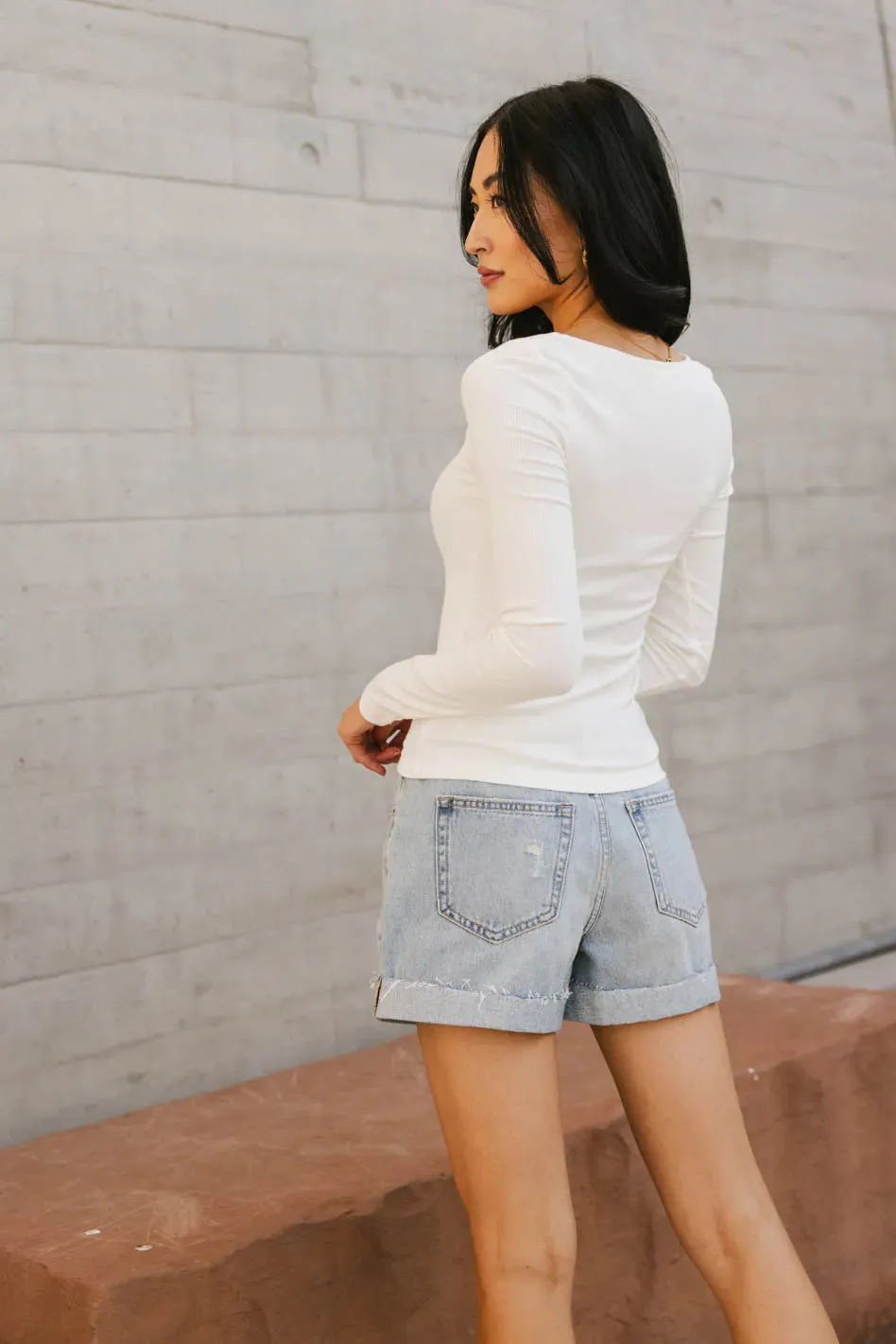 Maylinn Ribbed Top in Ivory - FINAL SALE sold by bohme product image thumbnail 2